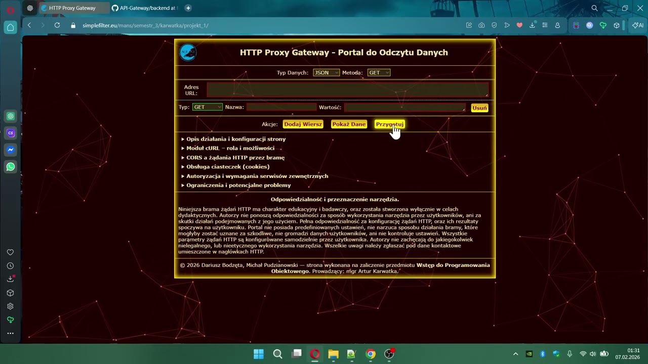 HTTP Proxy Gateway - omówienie kodu