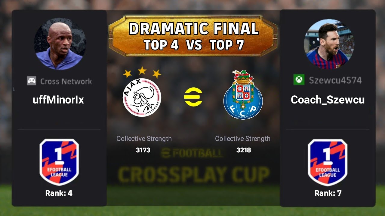 DRAMATIC FINAL | UFFMINORIX (TOP 4) VS COACH_SZEWCU (TOP 7) - EFOOTBALL CROSSPLAY CUP
