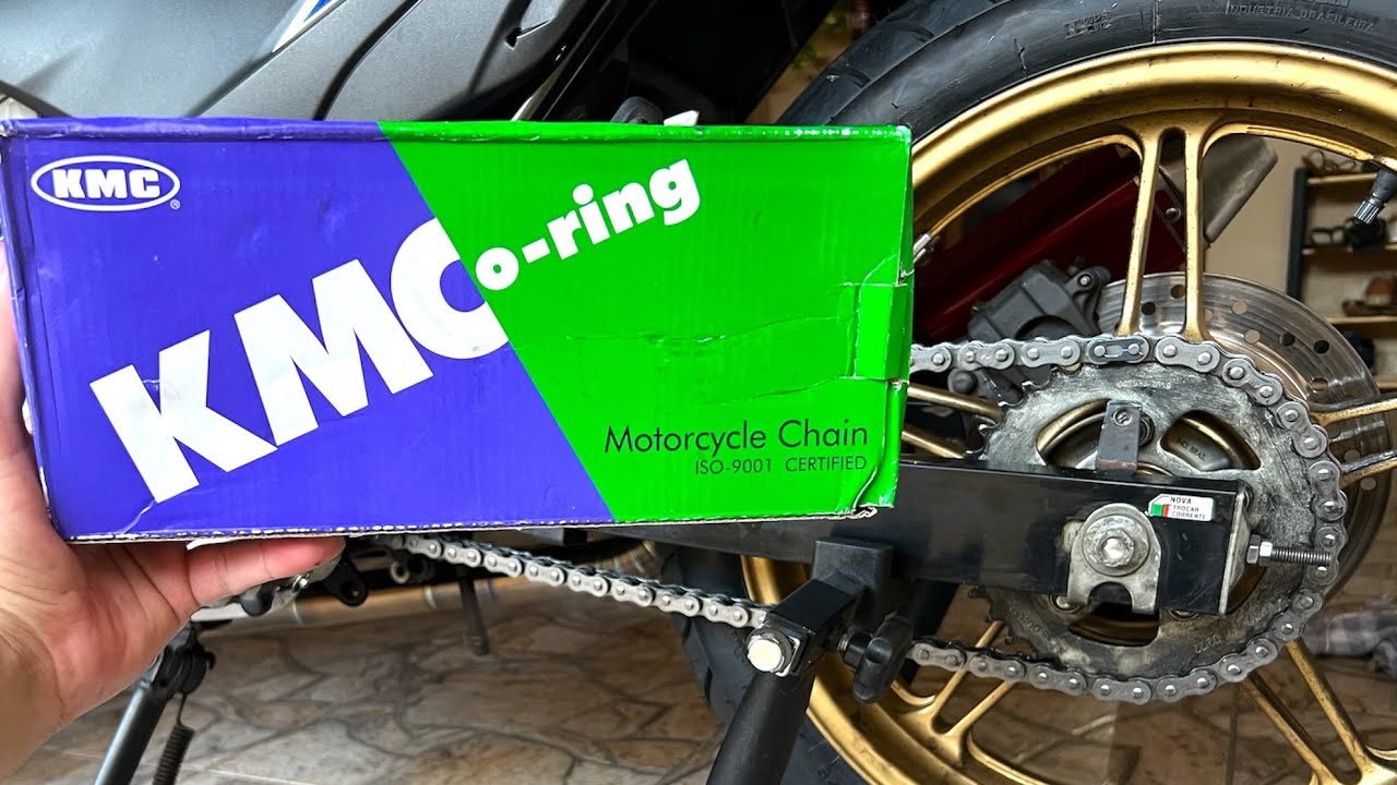 TROCANDO CORRENTE DA CB300, coloquei uma custo benefício.