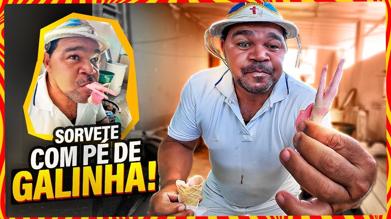 DIVULGAÇÃO DO SORVETE COM PÉ DE GALINHA 🤣 | GALO CEGO