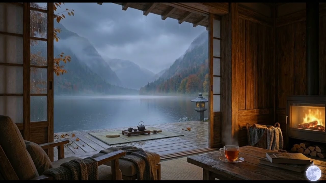 Deep Drift — Quiet Ambience 🌧️ Rain by a Mountain