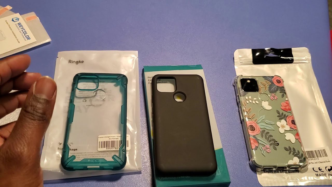 google pixel 5 unboxing cases