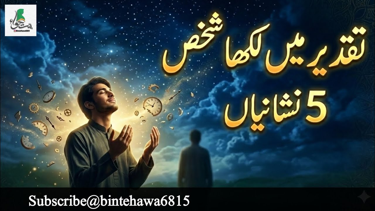 تقدیر میں لکھے ہوئے شخص کی پانچ نشانیاں 