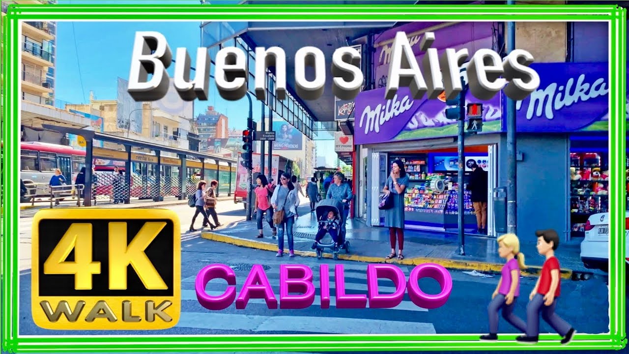 【4K】WALK CABILDO virtual walk Buenos Aires Argentina slow tv