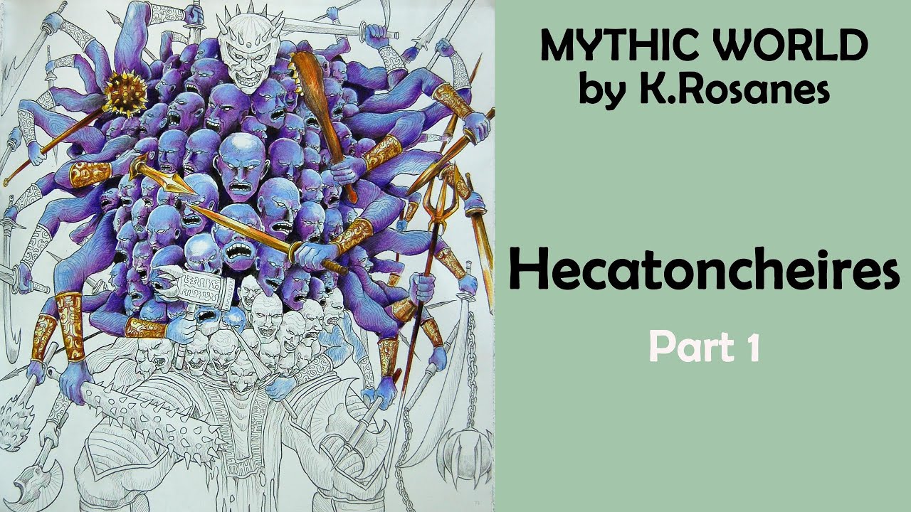 #Coloring in 'Mythic World': Hecatoncheires. Part 1 #adultcoloring #coloringbook