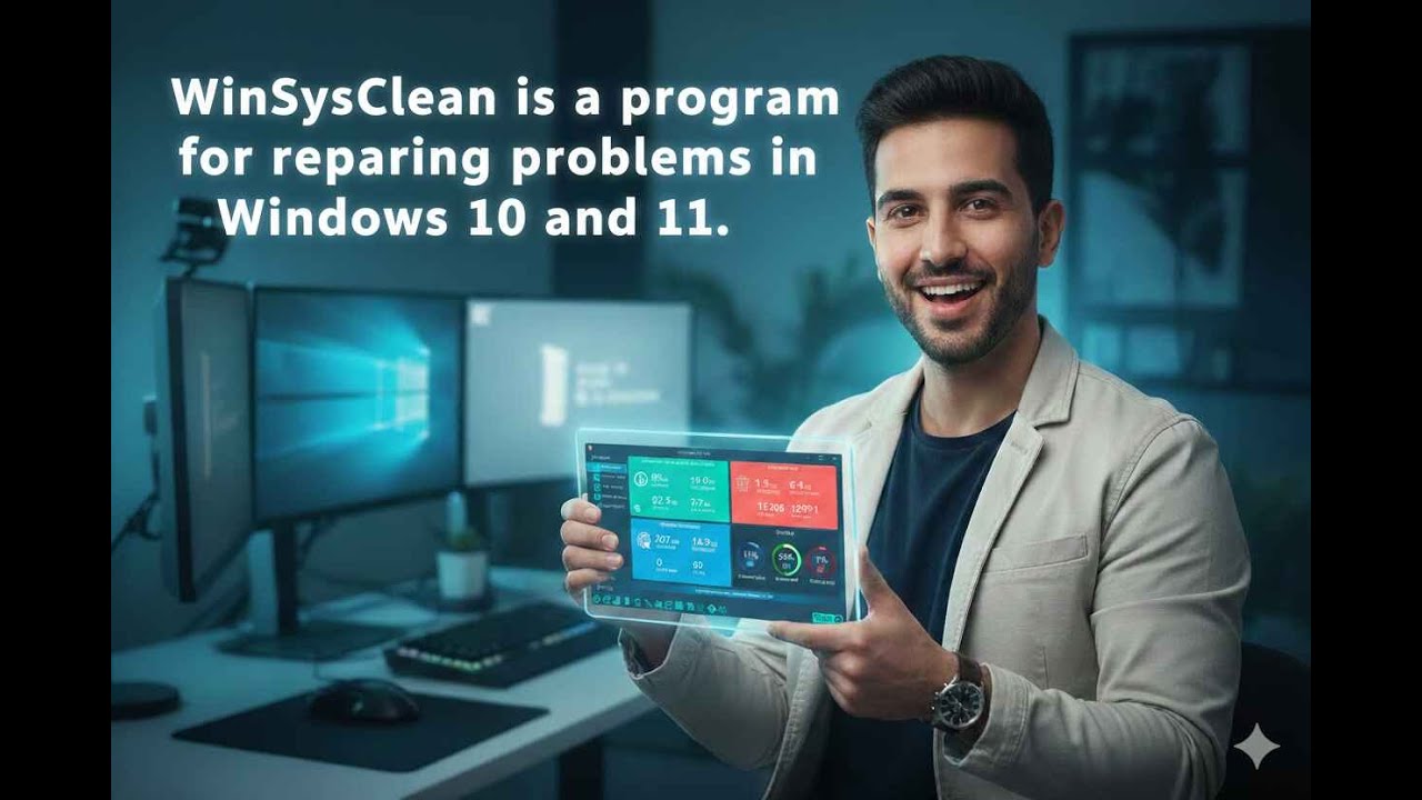 #تسريع ويندوز10و11 WinSysClean لإصلاح مشاكل ويندوز بسهولة 🔧