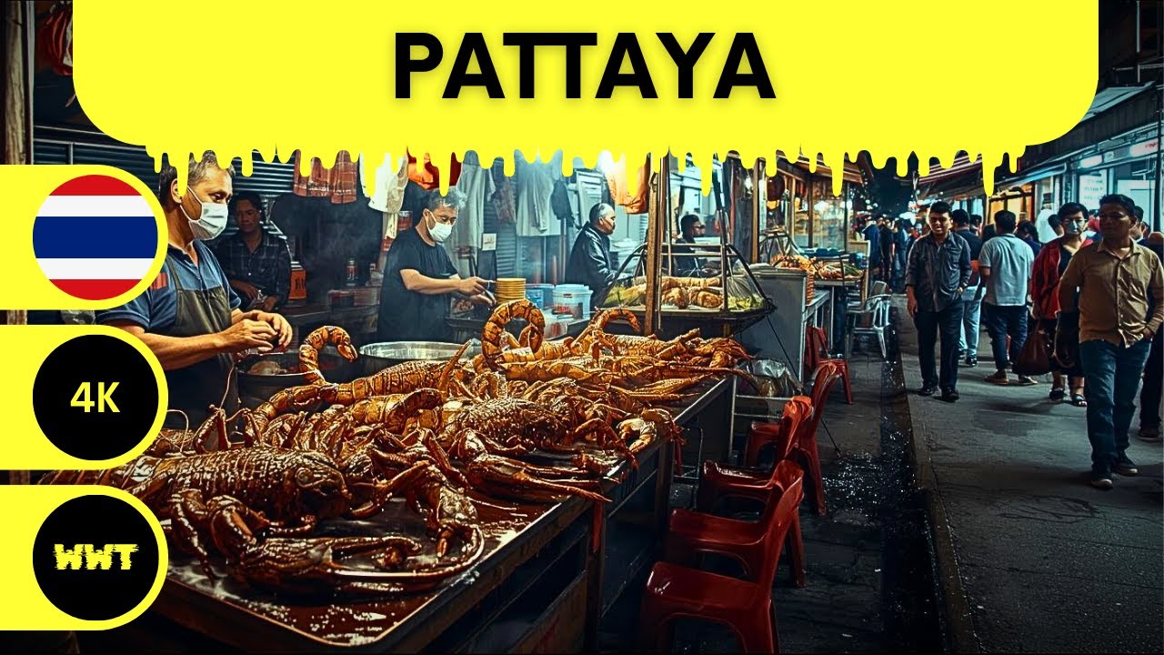 Runway Night Market Pattaya Walk in 4K - Street Energy and Local Market Atmosphere