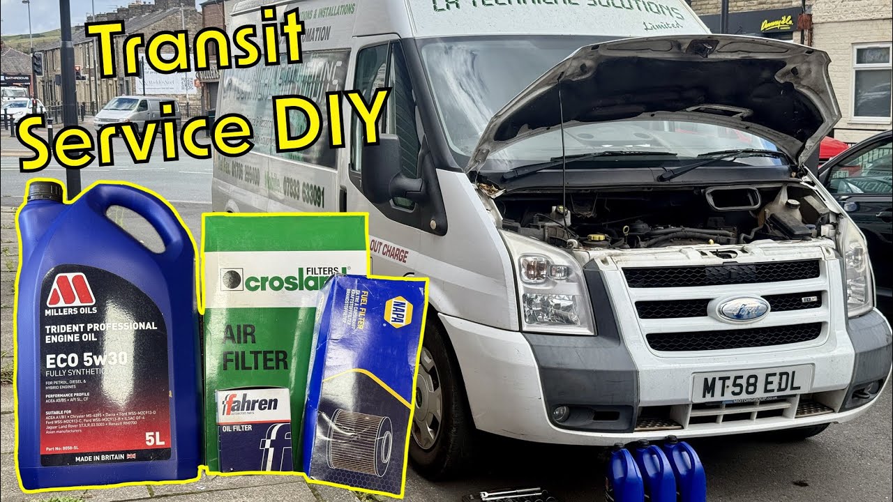 Ford Transit Mk7 Service DIY / Transit 3.2 TDCI Engine Service (Oil Change + Air & Fuel Filters)