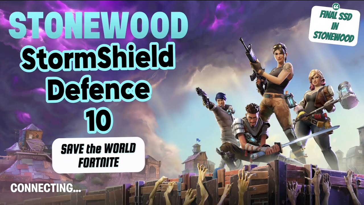 FORTNITE. Save the World. Stormshield Defence 10. Final SSD on STONEWOOD!! Infinite Chaos. 