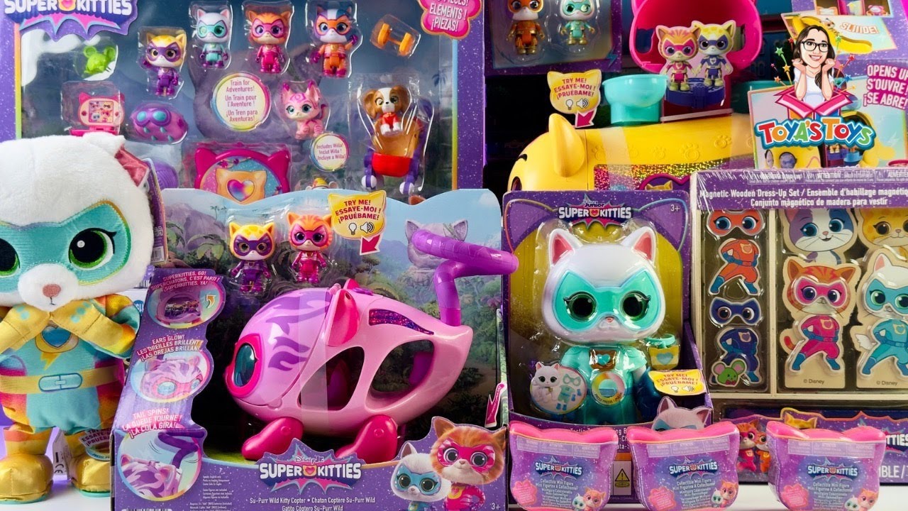Unboxing and Review of Disney Junior SuperKitties Toy Collection