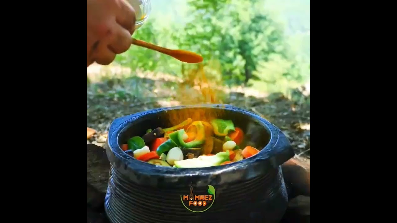 crushed rock feed #cookinginnature #cooking #hunt #camping #Shortvideo