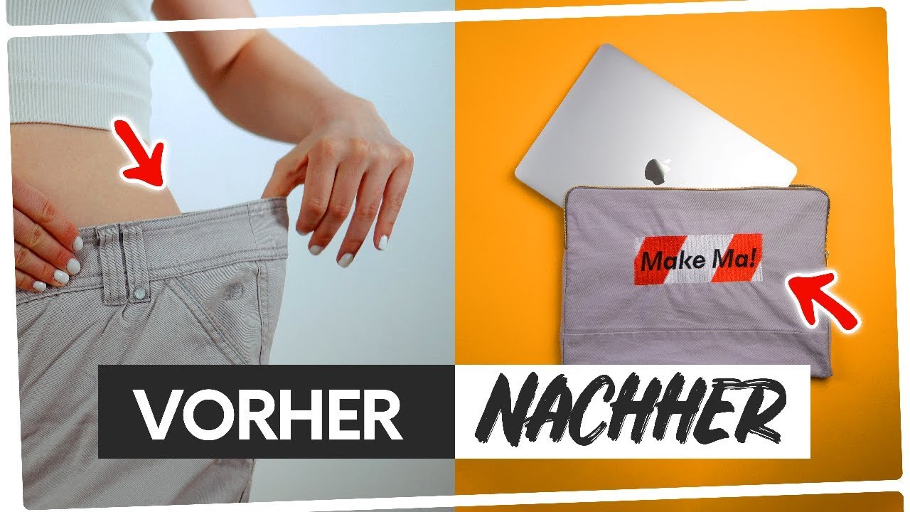 Aus alt mach NEU: Laptoptasche nähen OHNE Schnittmuster