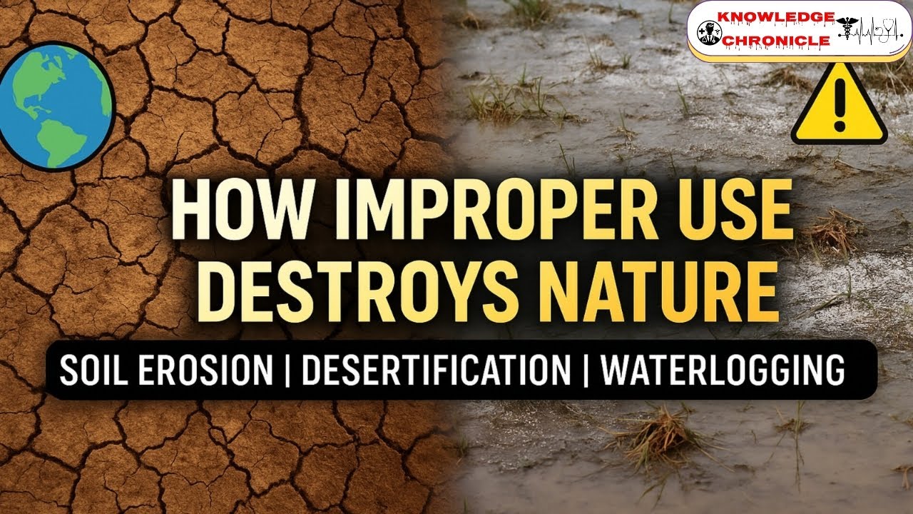 Degradation by Improper Resource Utilisation & Maintenance | Soil Erosion, Waterlogging, Salinity..!