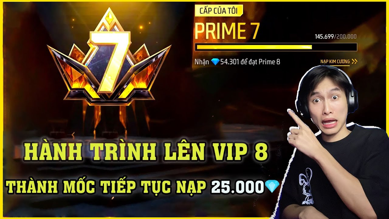 FREEFIRE| THÀNH MỐC UP 25.000KC ĐỂ LÊN VIP 8 VÀ SĂN SHOP HUYỀN BÍ MINATO SEVER VIỆT NAM
