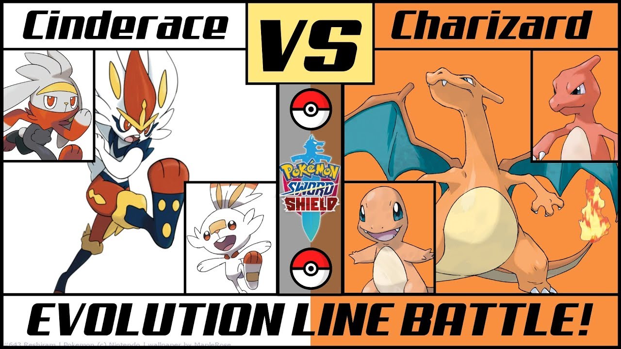CHARIZARD vs CINDERACE - Starter Evolution Line Battle (Pokémon Sword/Shield)