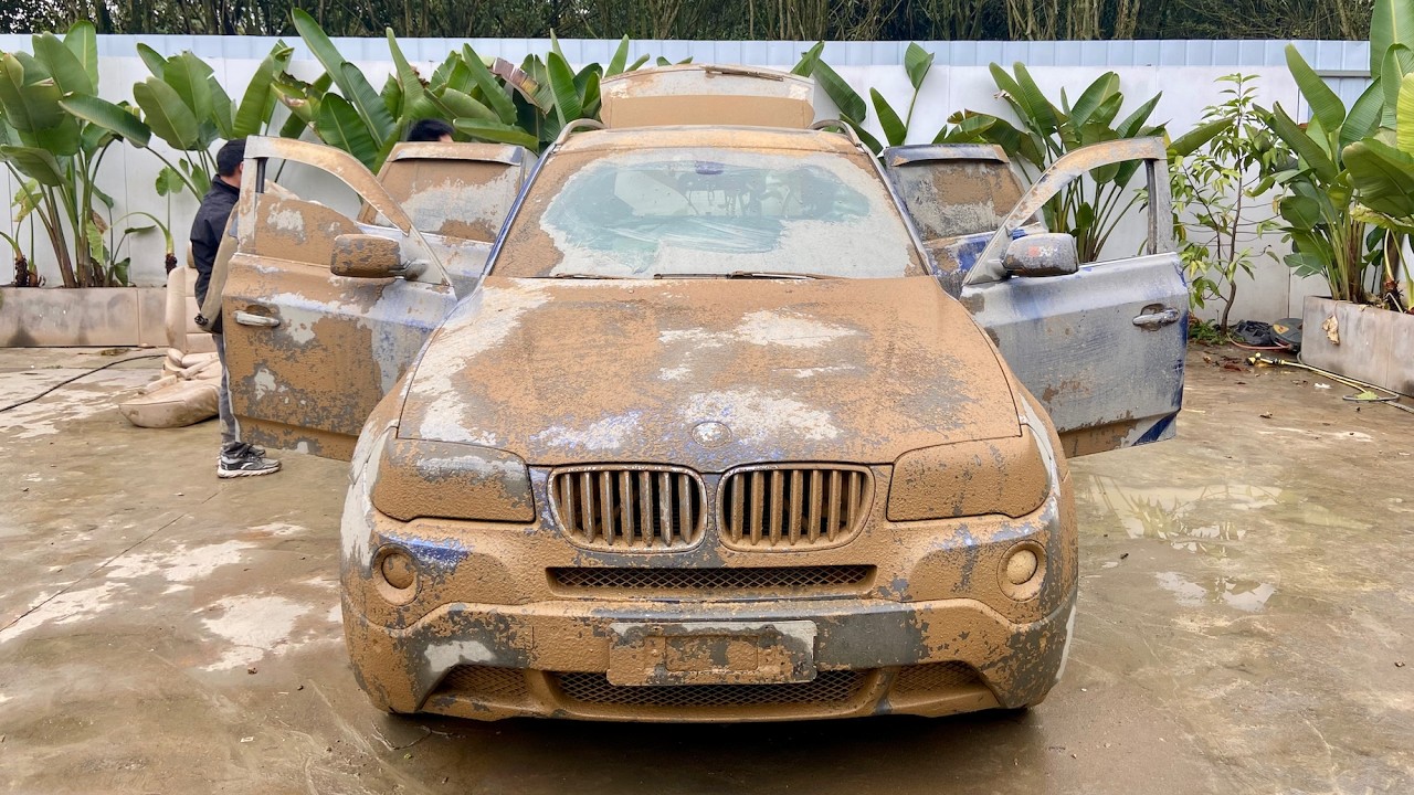 Would You Believe This BMW SUV Cost Only ¥6,800?#detailing #satisfying #restoration #automobile