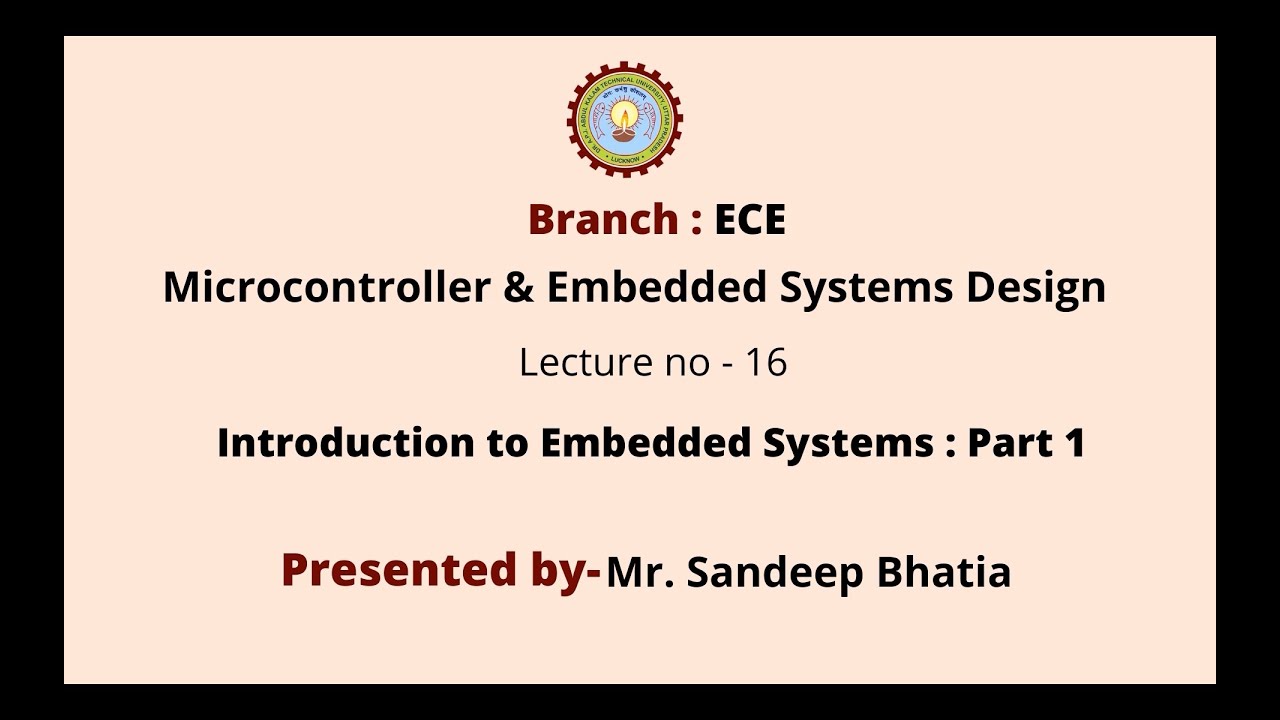 Microcontroller & Embedded System Design | AKTU Digital Education