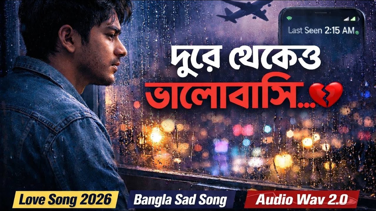 দূরে থেকেও ভালোবাসি… 💔 | Long Distance Love | Bangla Sad Song 2026 | Audio Wav 2.0