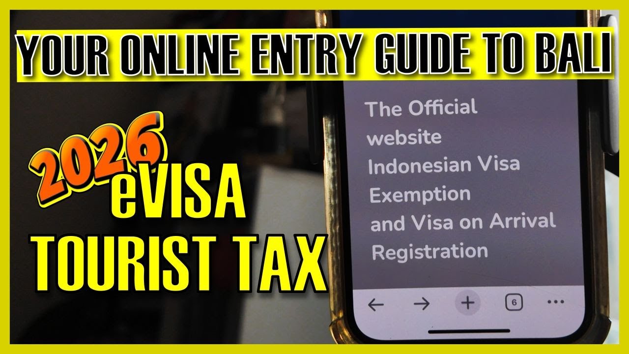 APPLY For BALI TOURIST eVISA (Mobile Phone) & TOURIST LEVY (PC) **Bali Entry Guide 2026