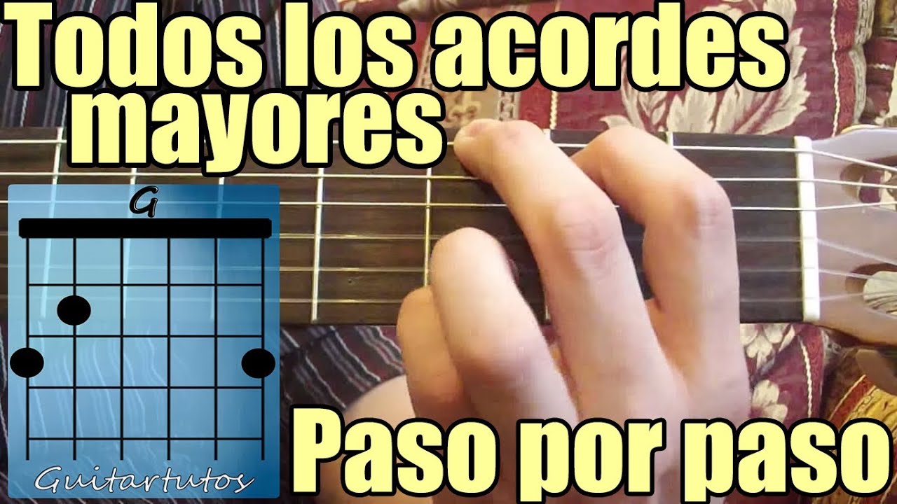 Como tocar acordes de guitarra ac&uacute;stica para principiantes: Acordes mayores