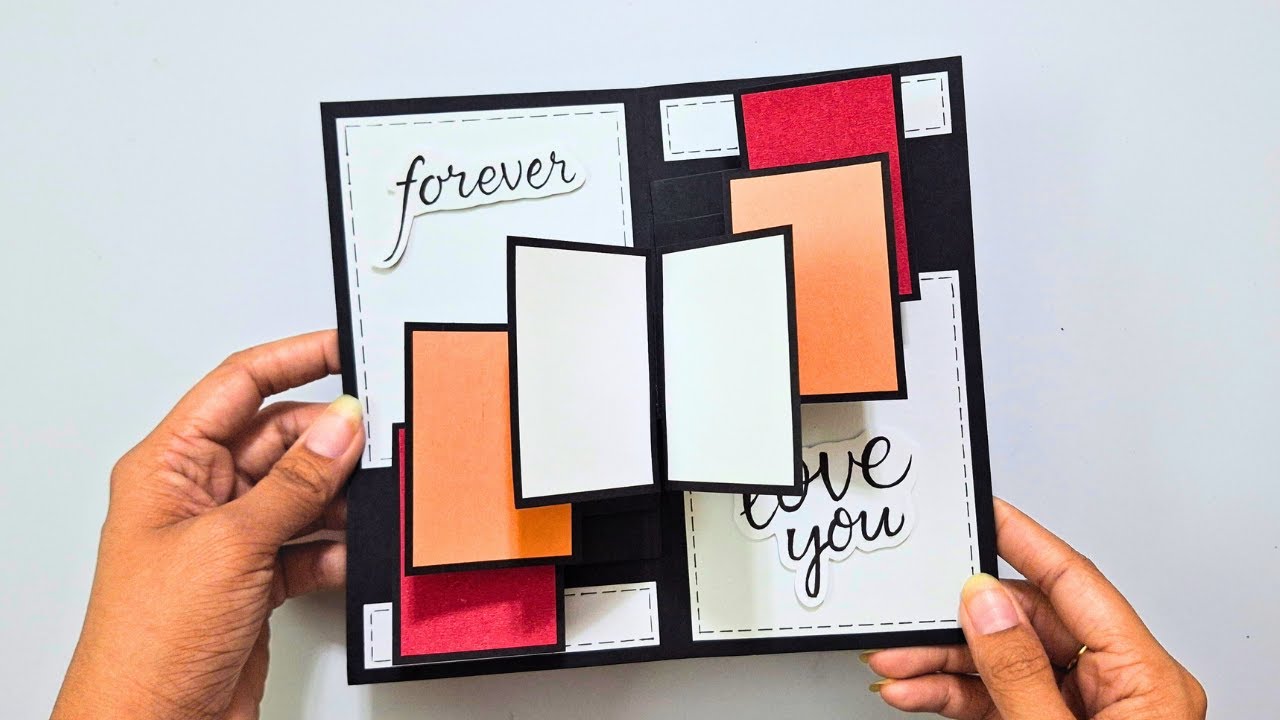 Diy Pop Up Card for Scrapbook | how to make popup card for scrapbook