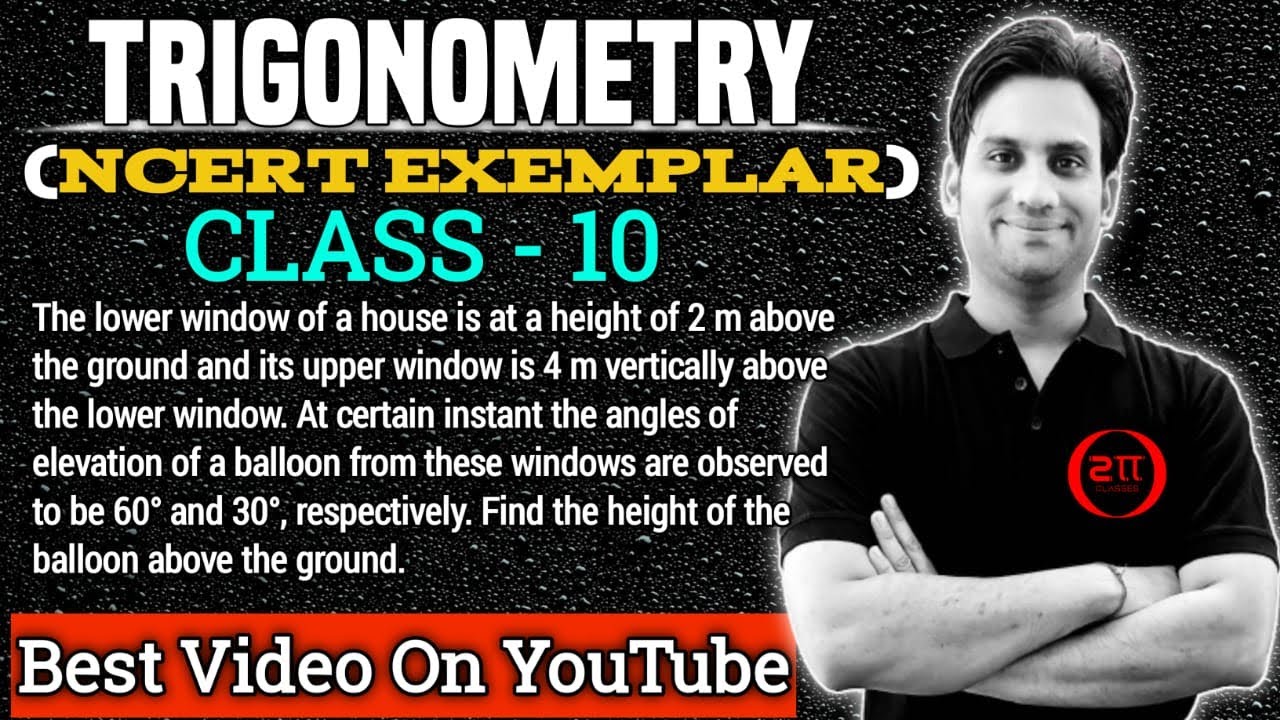 The lower window of a house is at a height of 2 m above the ground and its upper window is 4 m