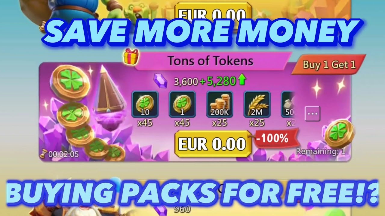 Buying Packs For Free! Save More Money! Lords Mobile
