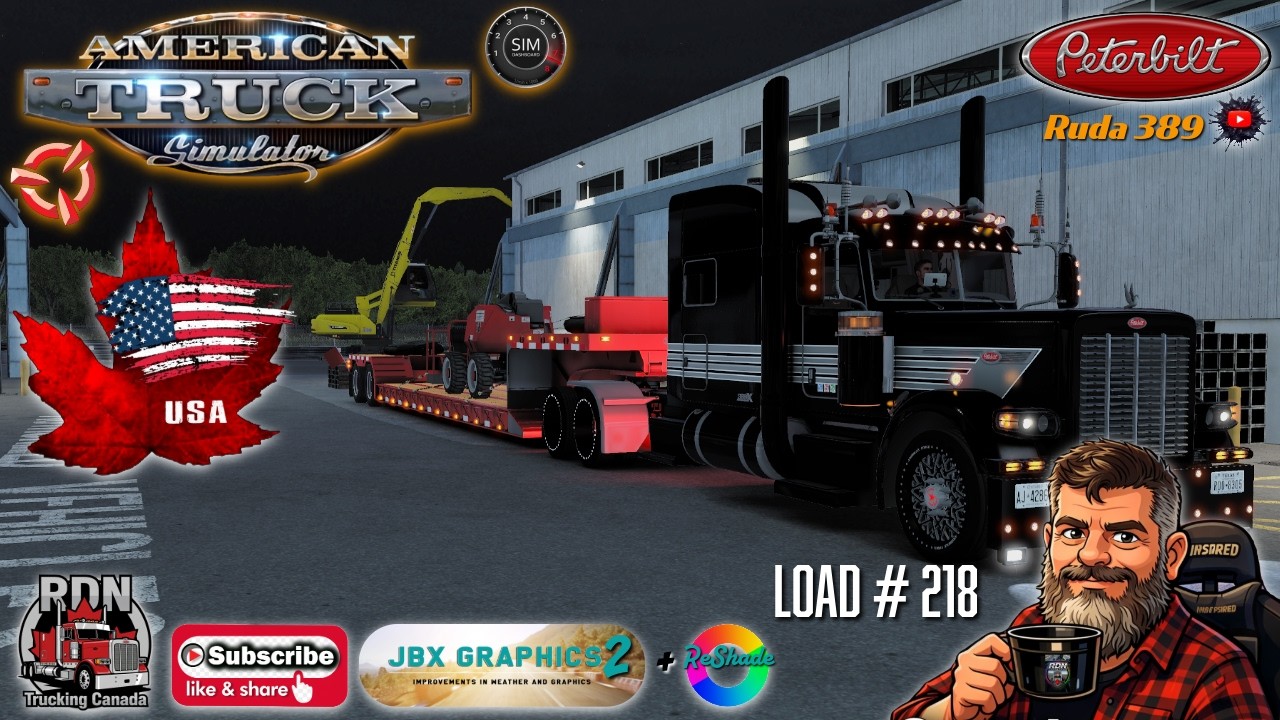 American Truck Simulator  RDN Trucking Canada. Victoria Tx to Waco TX  Load #218 Ruda 389 Glider