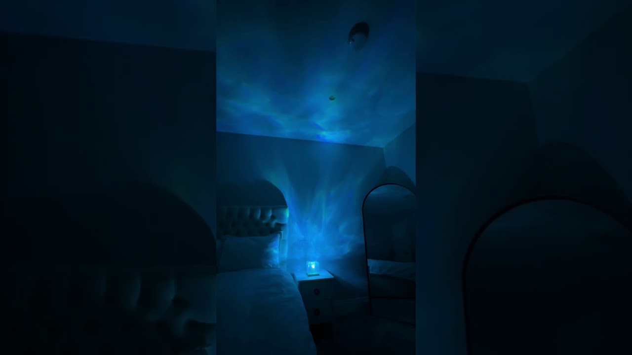 Romantic Projector Warm Ocean Wave Water Sixteen LED Night Light Projector 3D Water Wave Effect,