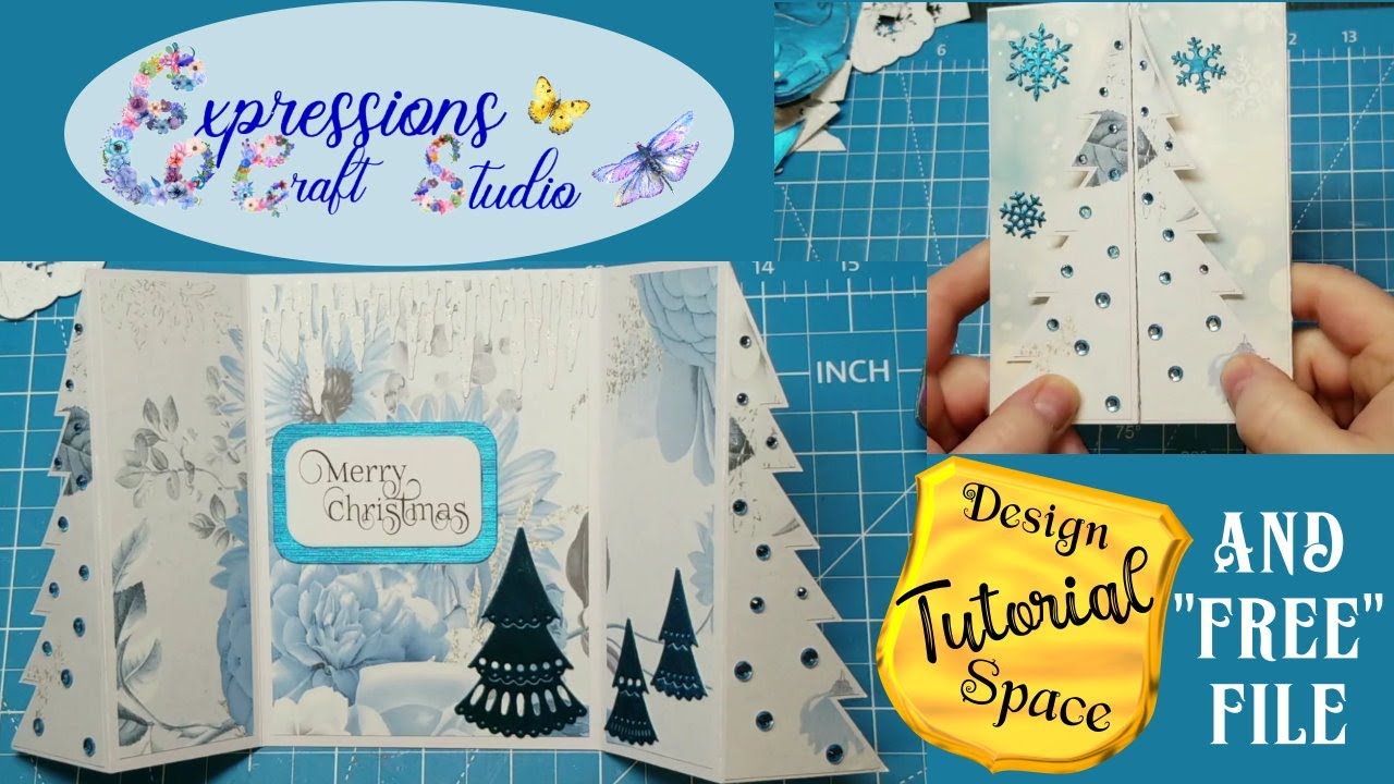 DS Tutorial & Freebie - Double Gatefold Christmas Tree Card