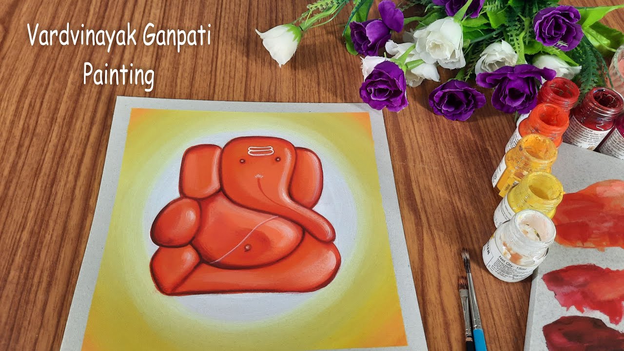 Ashtavinayak Ganpati Painting-4, Varadvinayak Drawing, अष्टविनायक वरदविनायक, art master gore