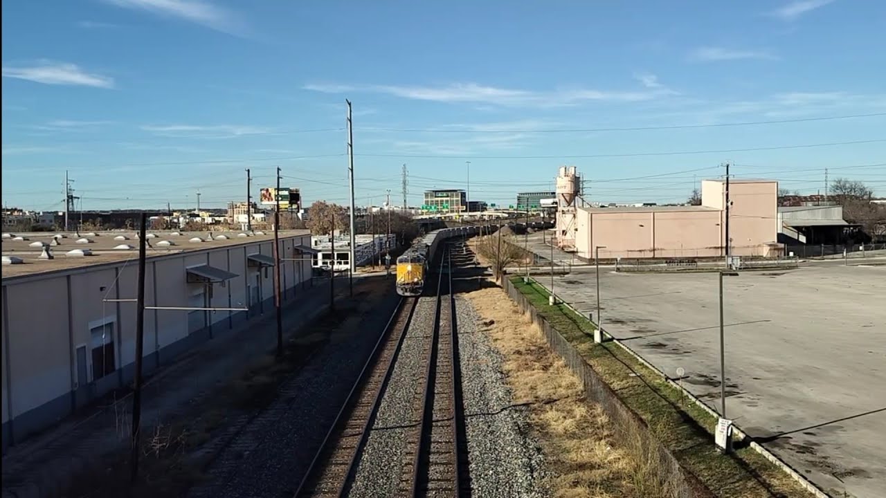 UP Ballas Train At Hays Street Bridge North Cherry Street San Antonio TX#railfan 