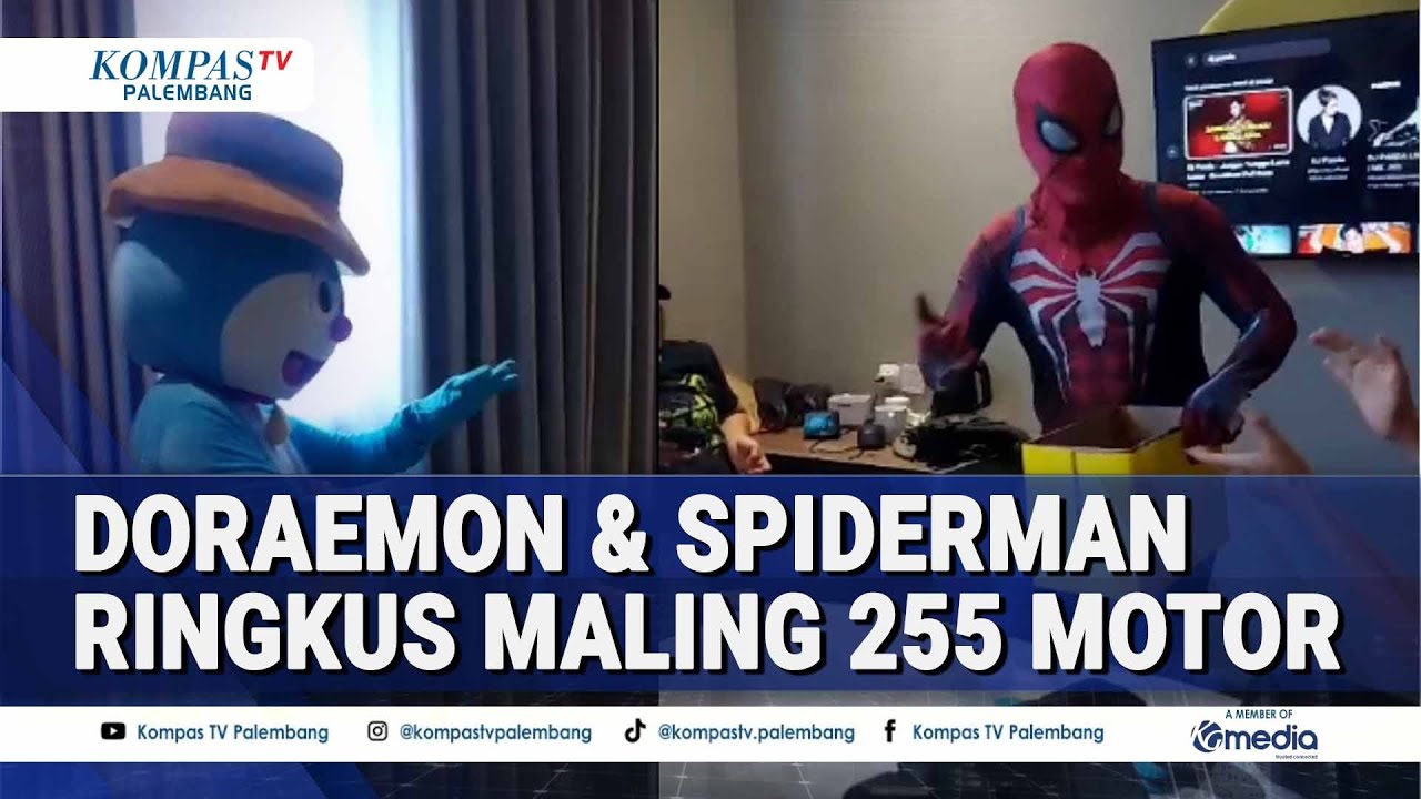 Bukan Film, Doraemon & Spiderman Akhiri Pelarian Residivis Curanmor