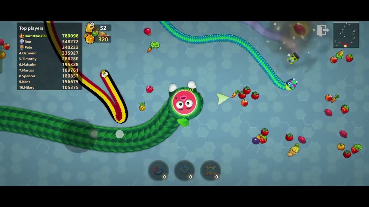 Worms zone io Hangry sanke game play