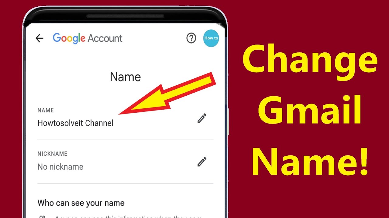 How to Change Gmail Username in Android Mobile Phone!! - Howtosolveit