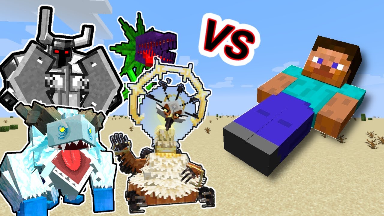The Boss Vs. Mowzie's Mobs Monsters in Minecraft