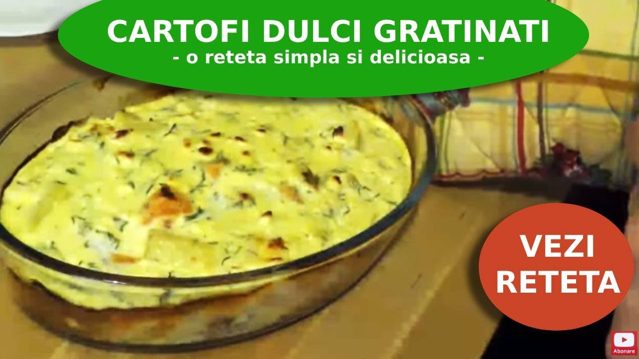 Cum gatesti simplu si rapid cartofi dulci gratinati