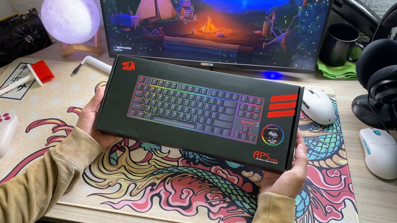 Testando o Teclado Low Profile Barato Redragon APS ABNT2