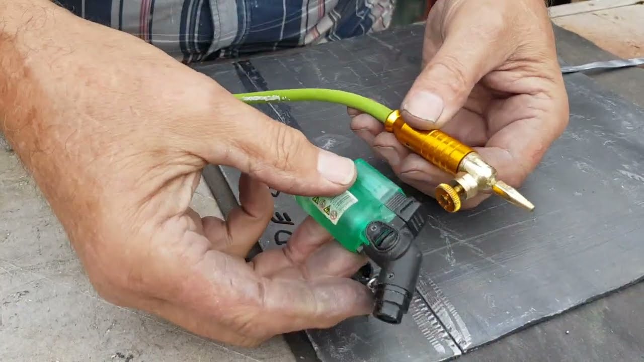 Lead welding. with the Bumblebee torch.
