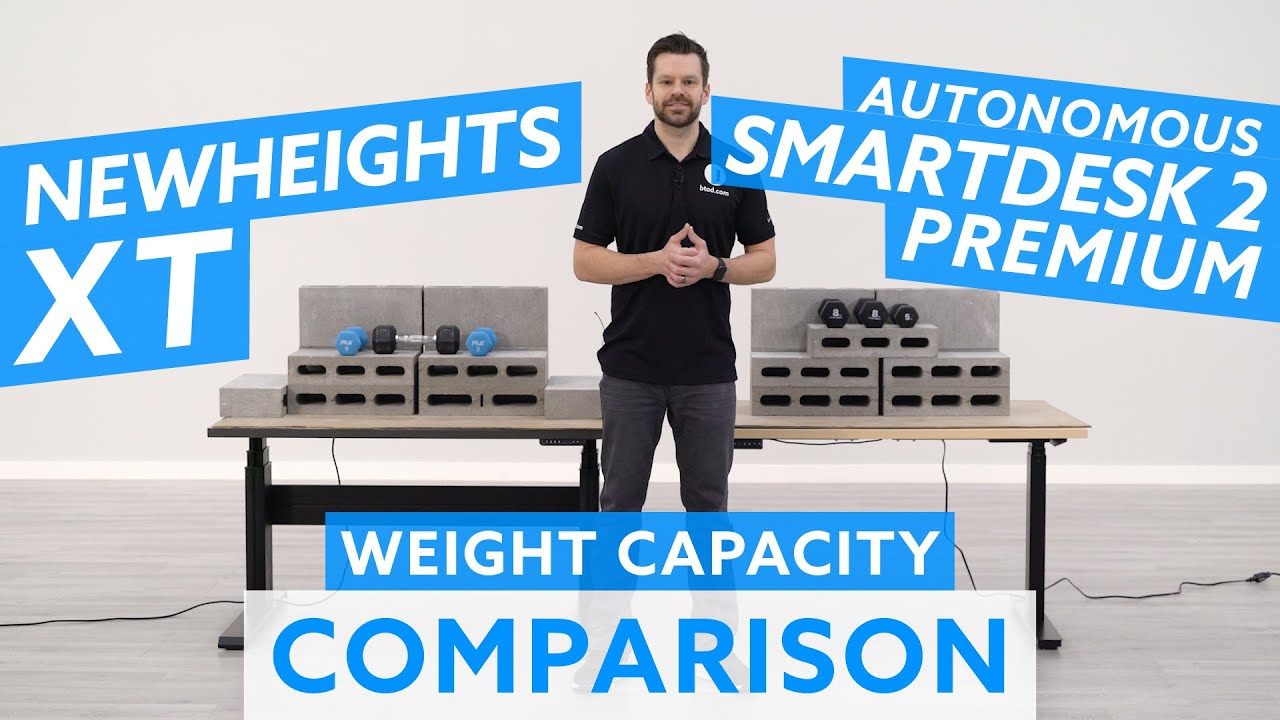NewHeights XT vs. Autonomous SmartDesk 2 Premium Standing Desk Weight Capacity Comparison