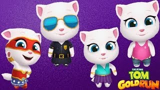 Talking Tom Gold Run All 4 Angela Unlocked Neon Angela Agent Angela Super Angela New Gamep