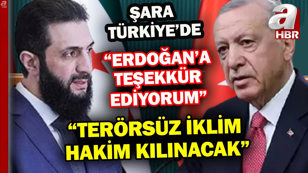 Kritik zirve sona erdi! Başkan Erdoğan ve Şara'dan ortak basın toplantısı... | A Haber