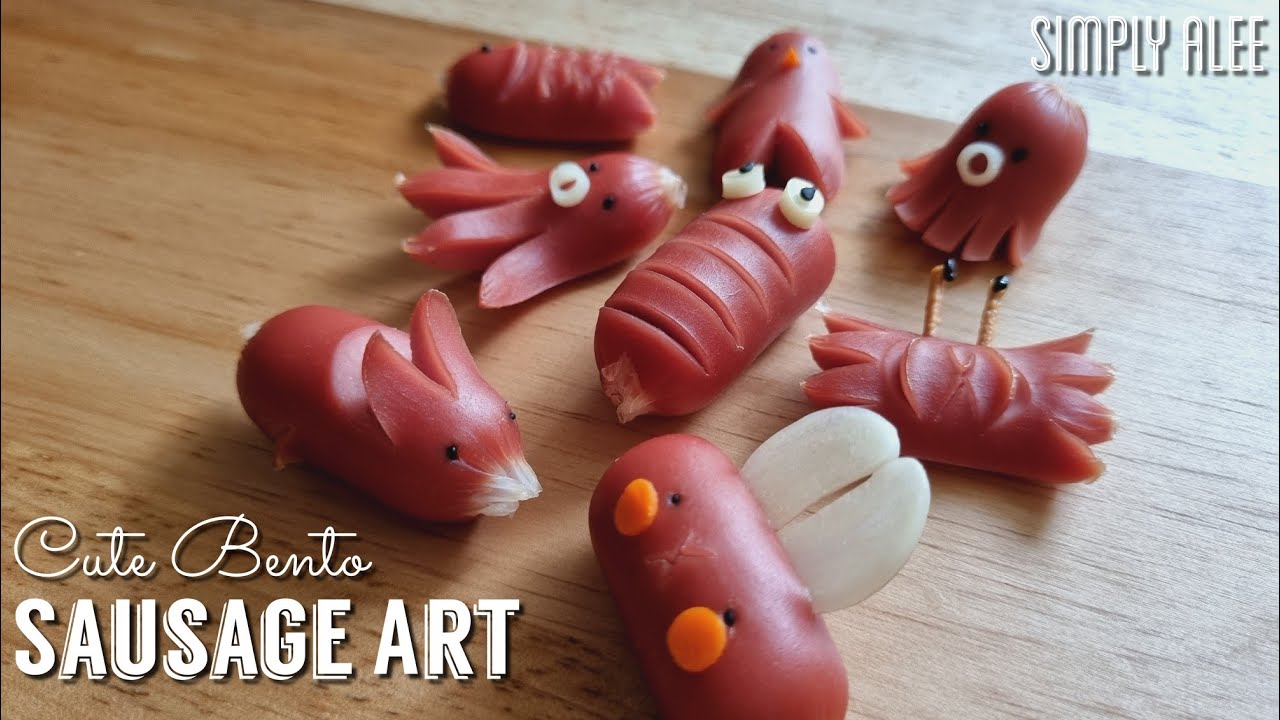 SAUSAGE ART PART 2 | Vienna Sausage cutting  ideas: Bento decoration | FOOD ART | KID'S RECIPE