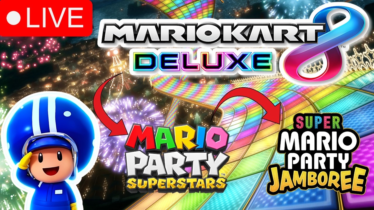 🔴Let's start with Mario Kart 8 Deluxe and if there are people we will play Mario Party!