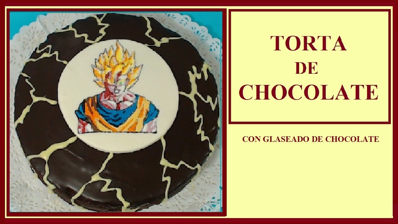 Torta de chocolate con glaseado de chocolate  (HD) -- Idea para Cumpleaños, Fiestas o Navidad