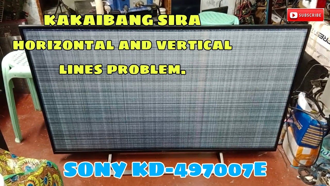 Sony 49 smart tv Horizontal and vertical lines problem/ kakaibang sira.