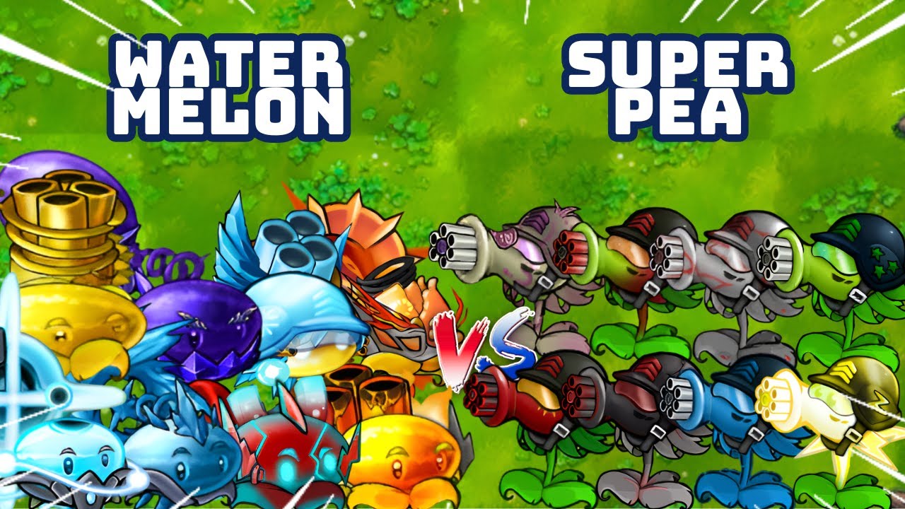 PvZ1 Fusion 3.2 Challenges!!! Team WATER MELON vs Team SUPER PEA | Who Will Win???