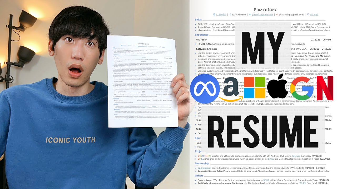 Благодаря этому резюме я получил предложения от Google, Microsoft и Amazon!