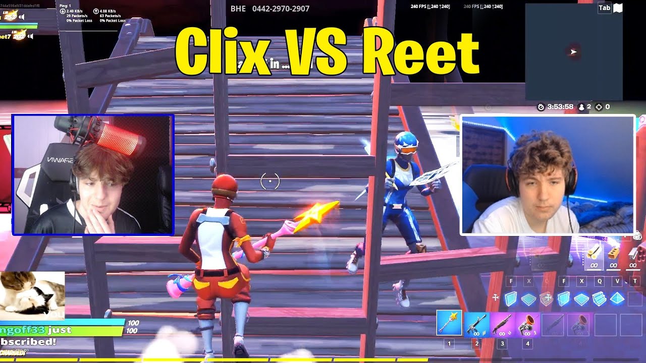 Clix VS XTRA Reet 1v1 Buildfights | Fortnite