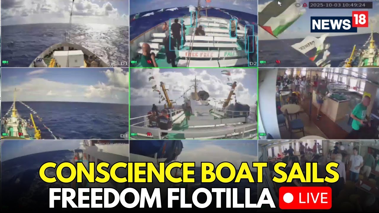 LIVE: Conscience Boat from Freedom Flotilla Coalition Sails Toward Gaza | Onboard Views | N18G
